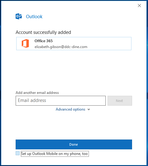 office 365 email settings outlook